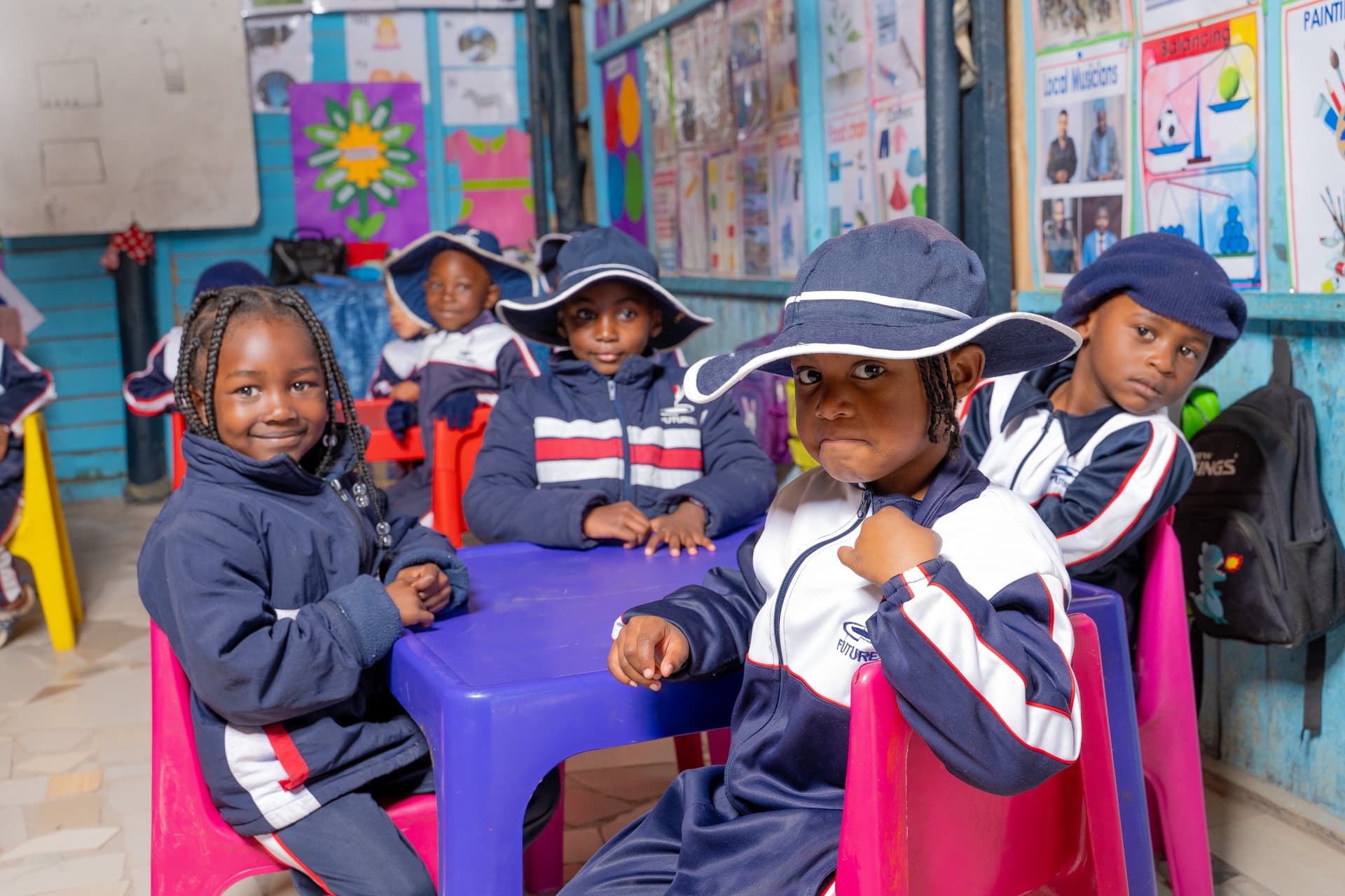 ECD learners engaged in classroom activities