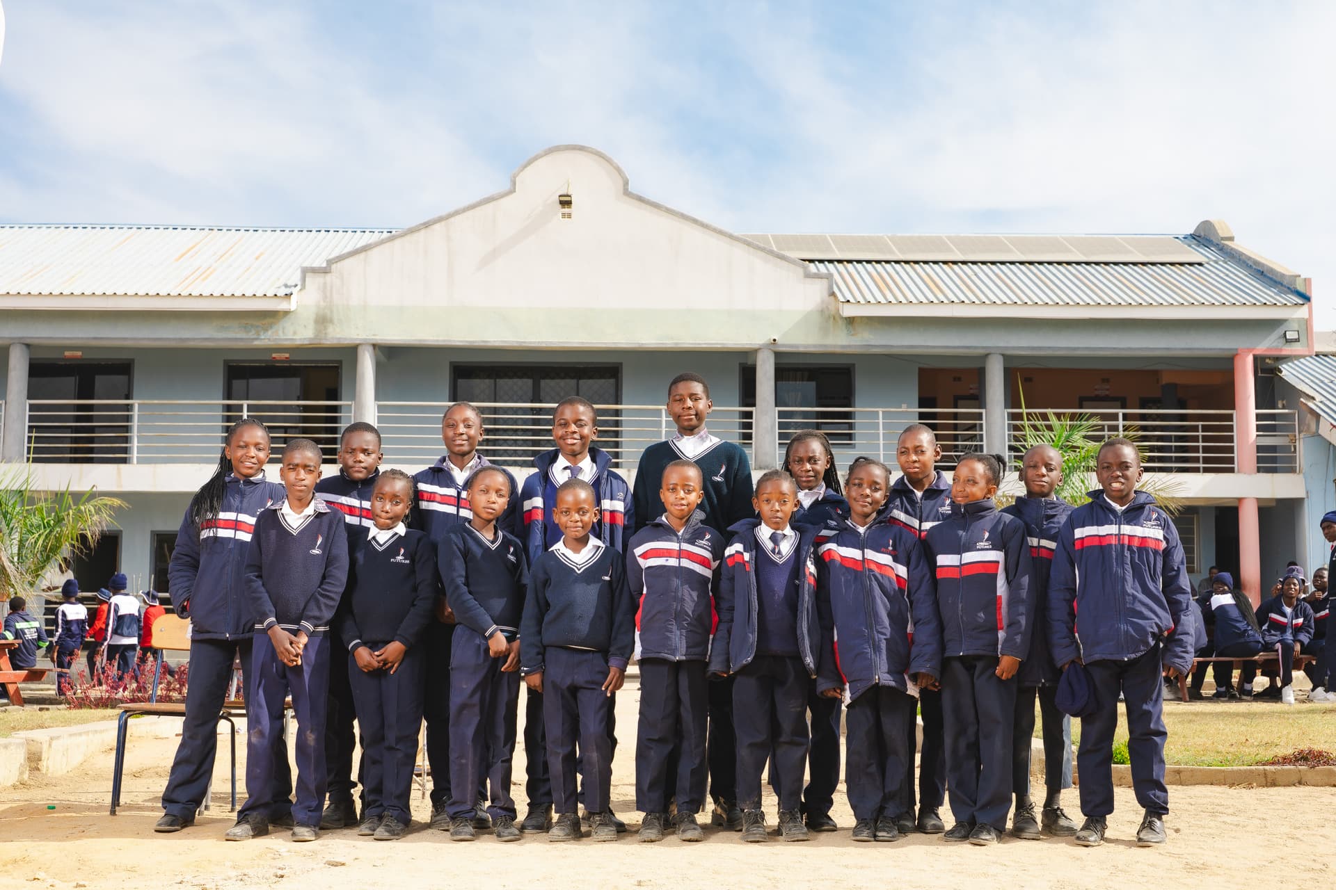 Primary school students together