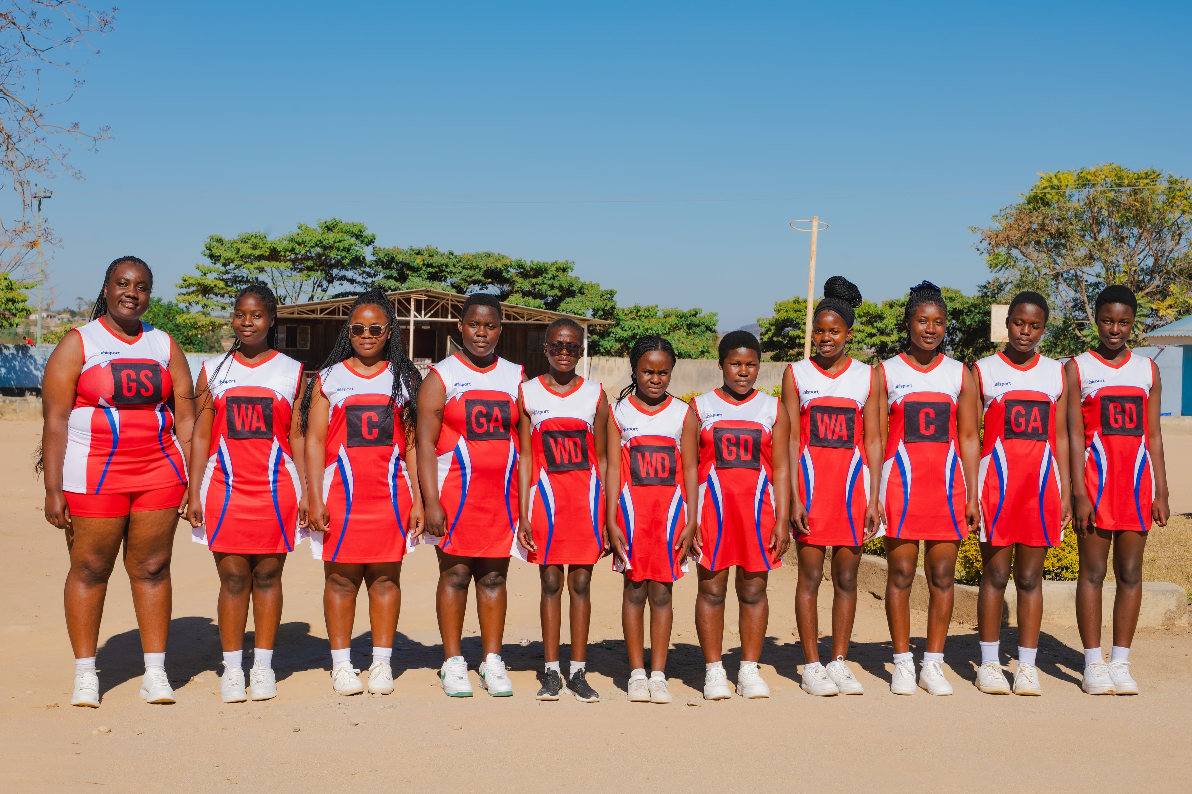 Pupils playing sports