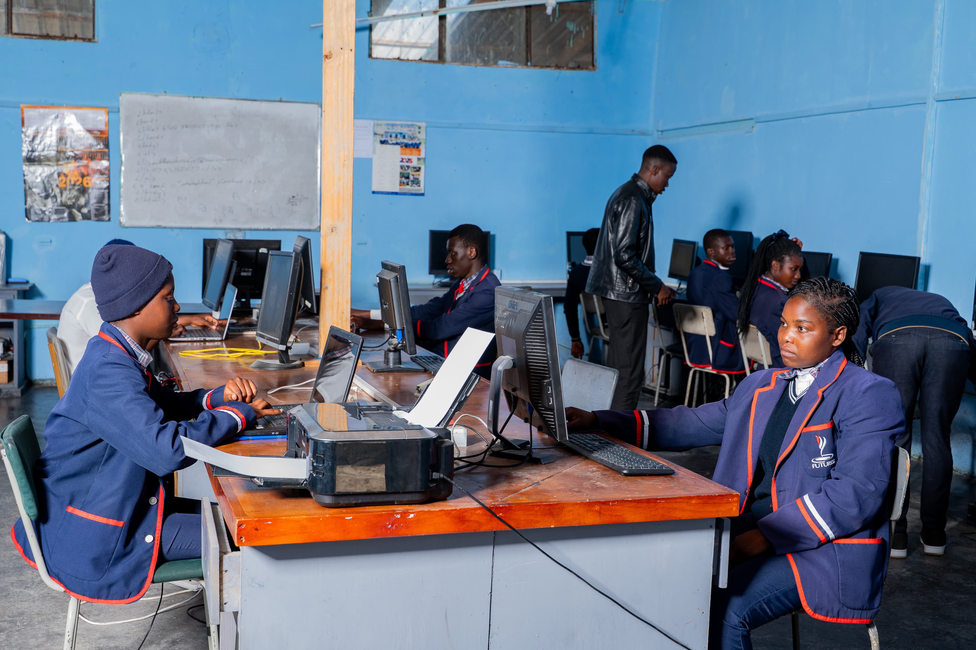 Students in the computer lab