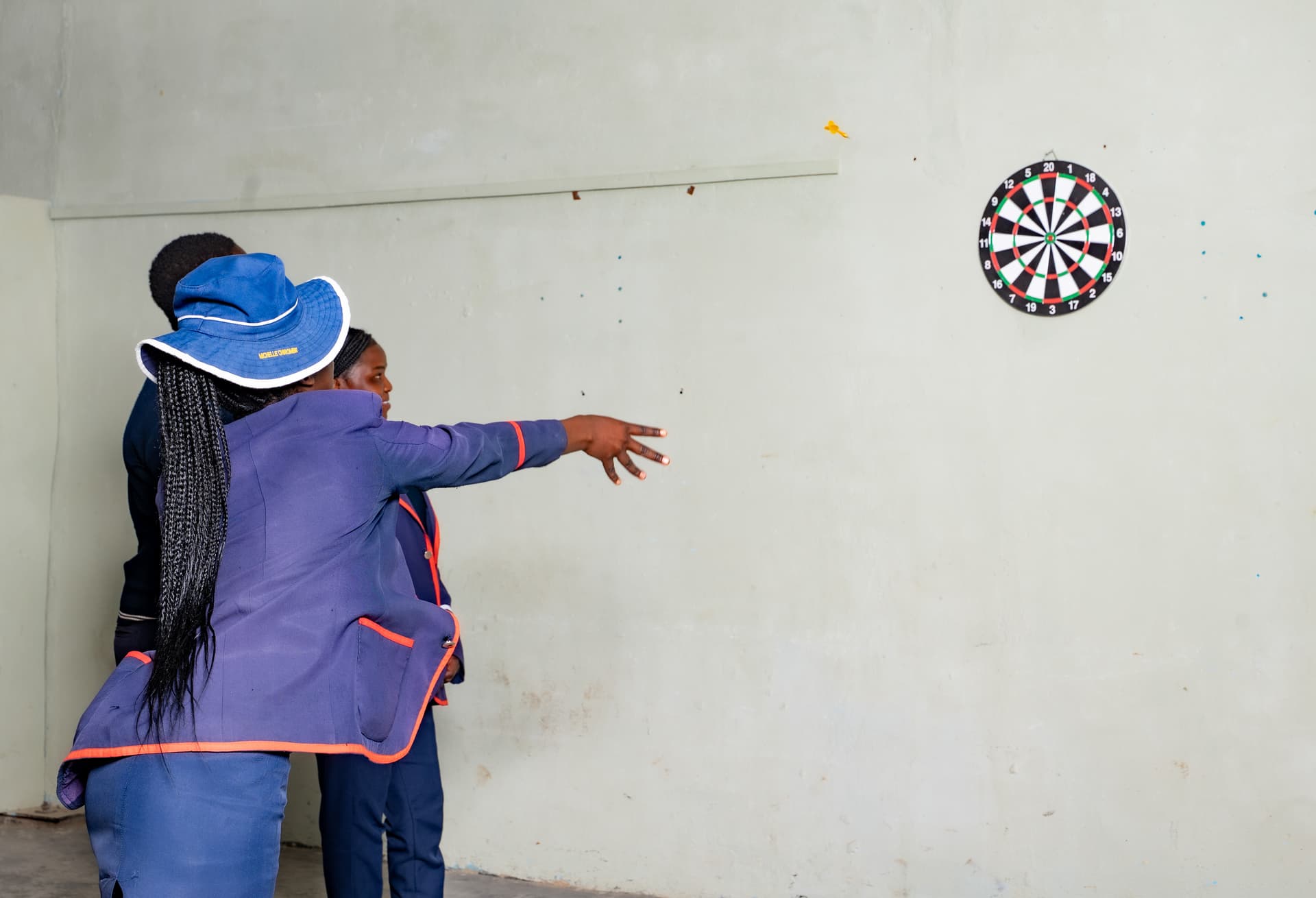 Students playing sports together